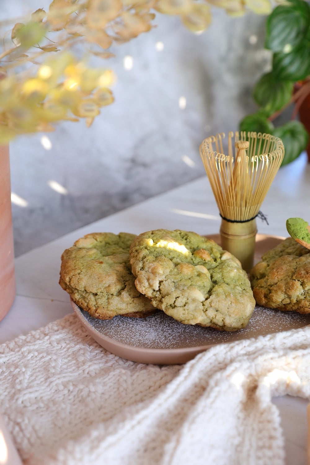 Biscuit au matcha et chocolat blanc